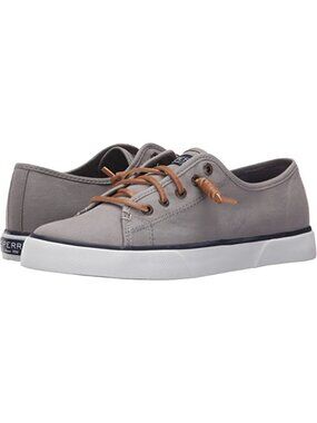 Sperry Top-Sider Women's Pier View Grey Canvas Sneakers STS95729 Size 8